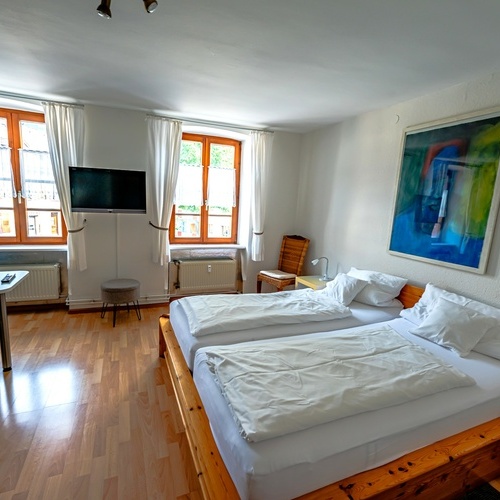 Eines der beiden Doppelzimmer. - 